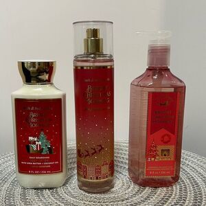 BBW Bright Christmas Morning Body Lotion, fine Fragrance, Gel soap set of 3 NWT